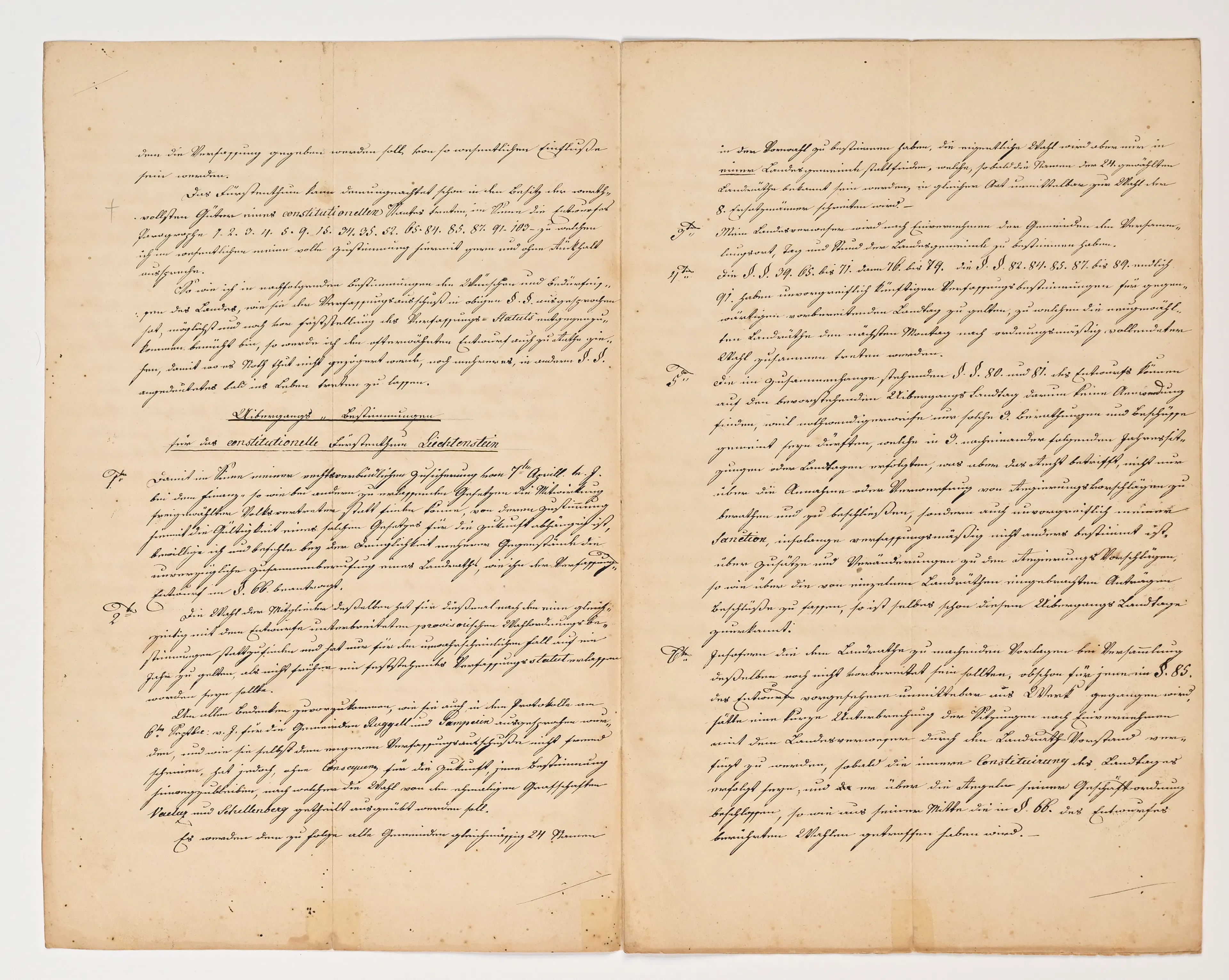 Übergangsbestimmungen 1849 Mitte