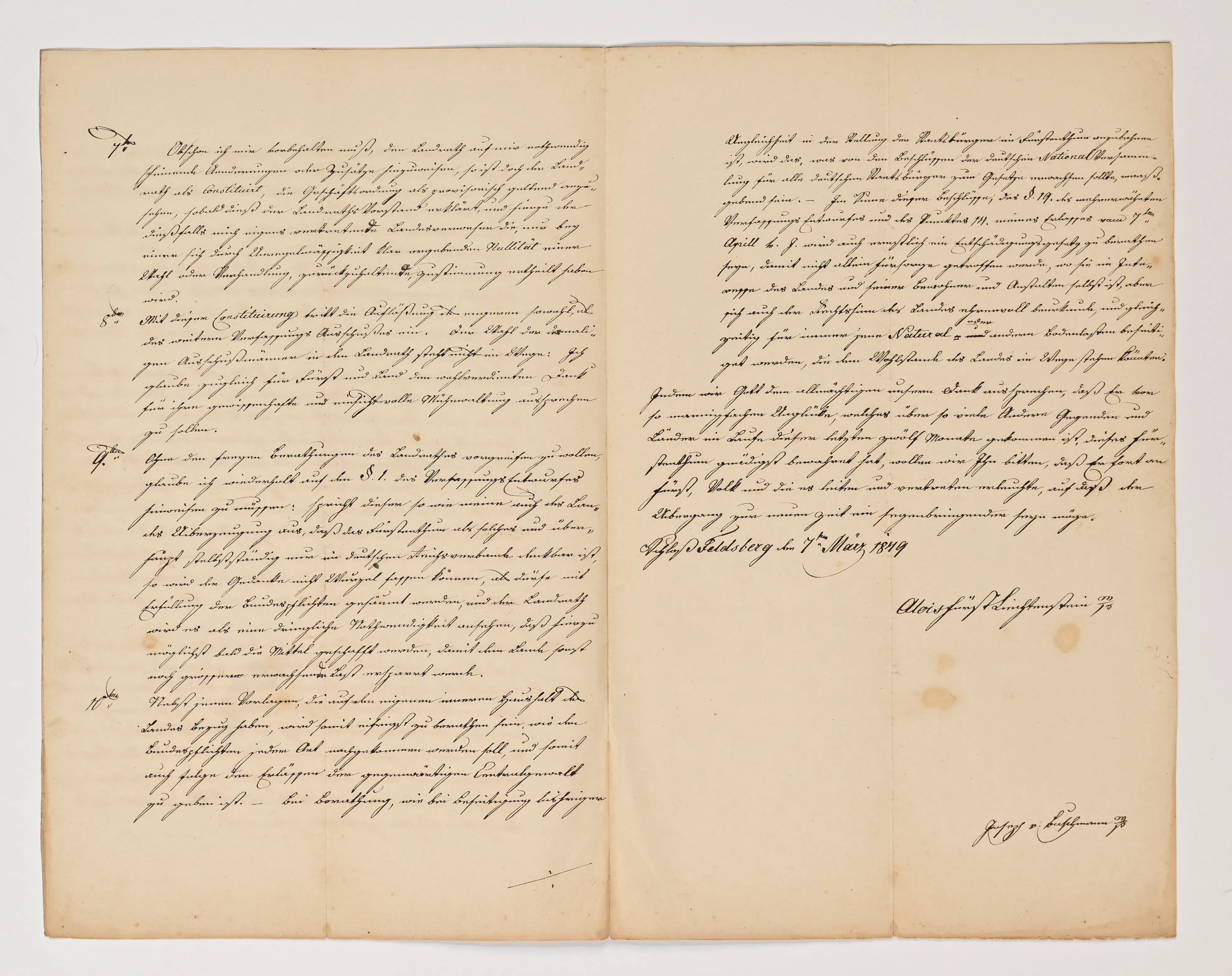 Übergangsbestimmungen 1849 Ende