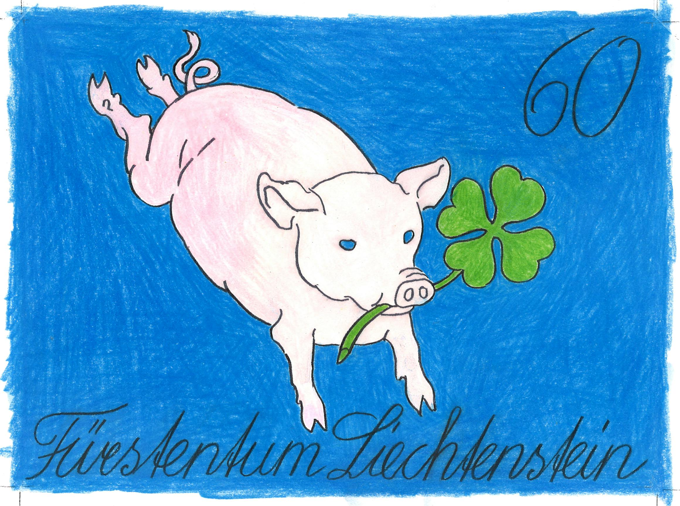 Regina Marxer «Viel Glück» aus der Serie «Grussmarken».