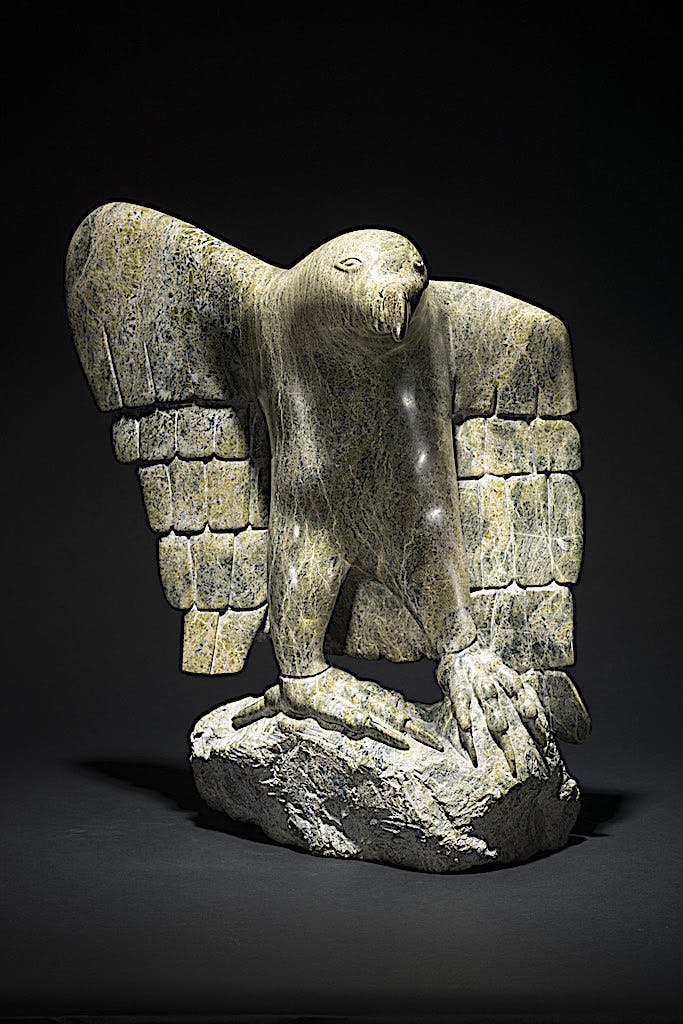 Adler, 1995  Serpentin, Samayualie Aningmiuq, Kinngait, Nunavut, Kanada