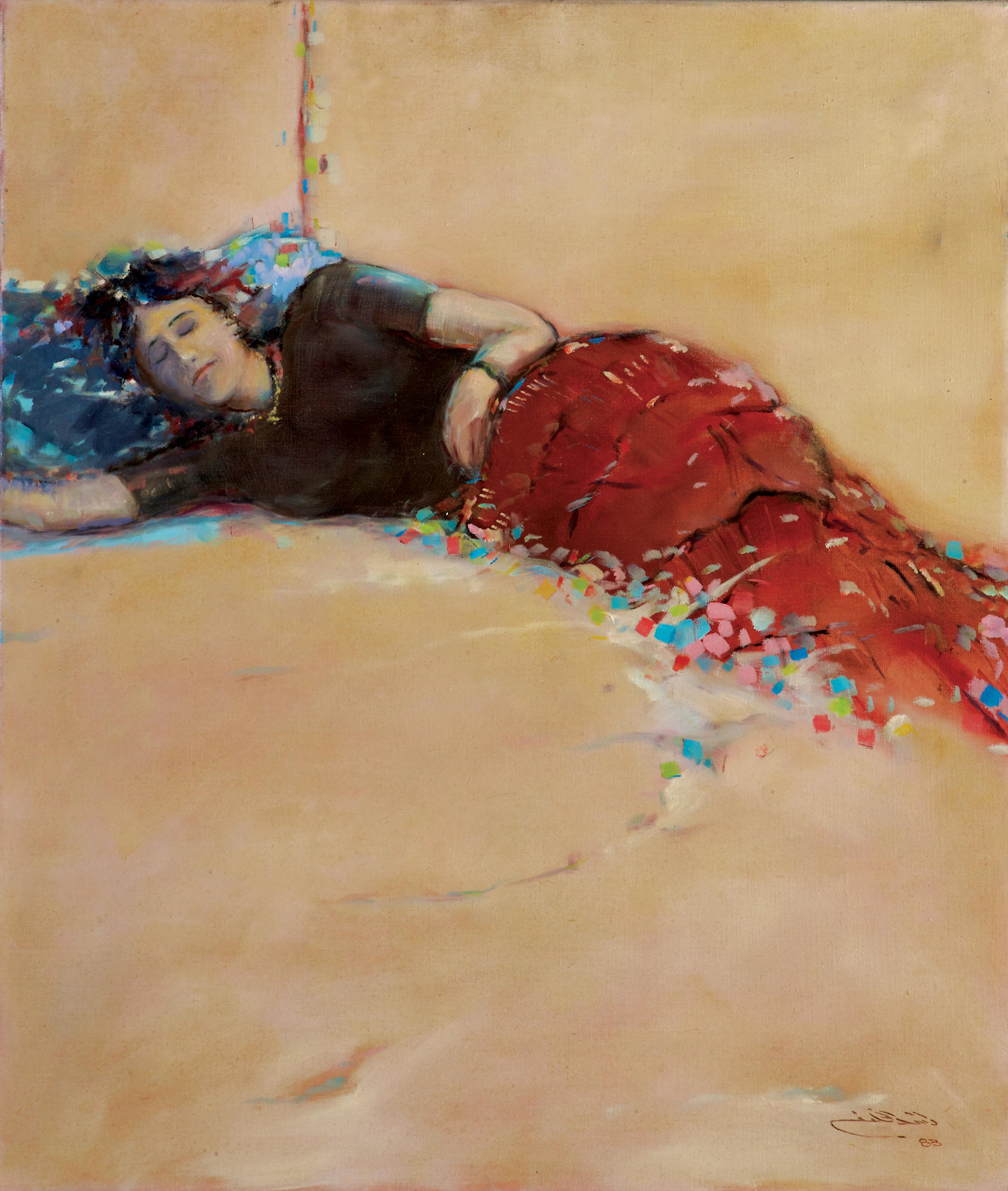 Reclining Figure II, 1983, Oil on canvas, 59 x 69 cm, copy