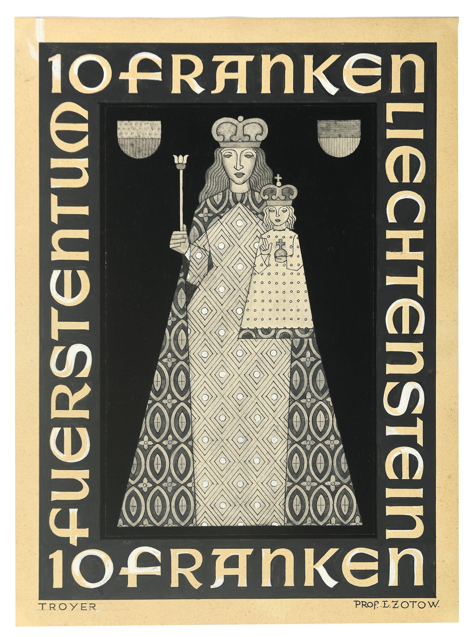 Johannes Troyer «Madonna in der Kapelle von Dux; Wappen des fürstlichen Hauses» aus der Serie «Madonna von Dux».