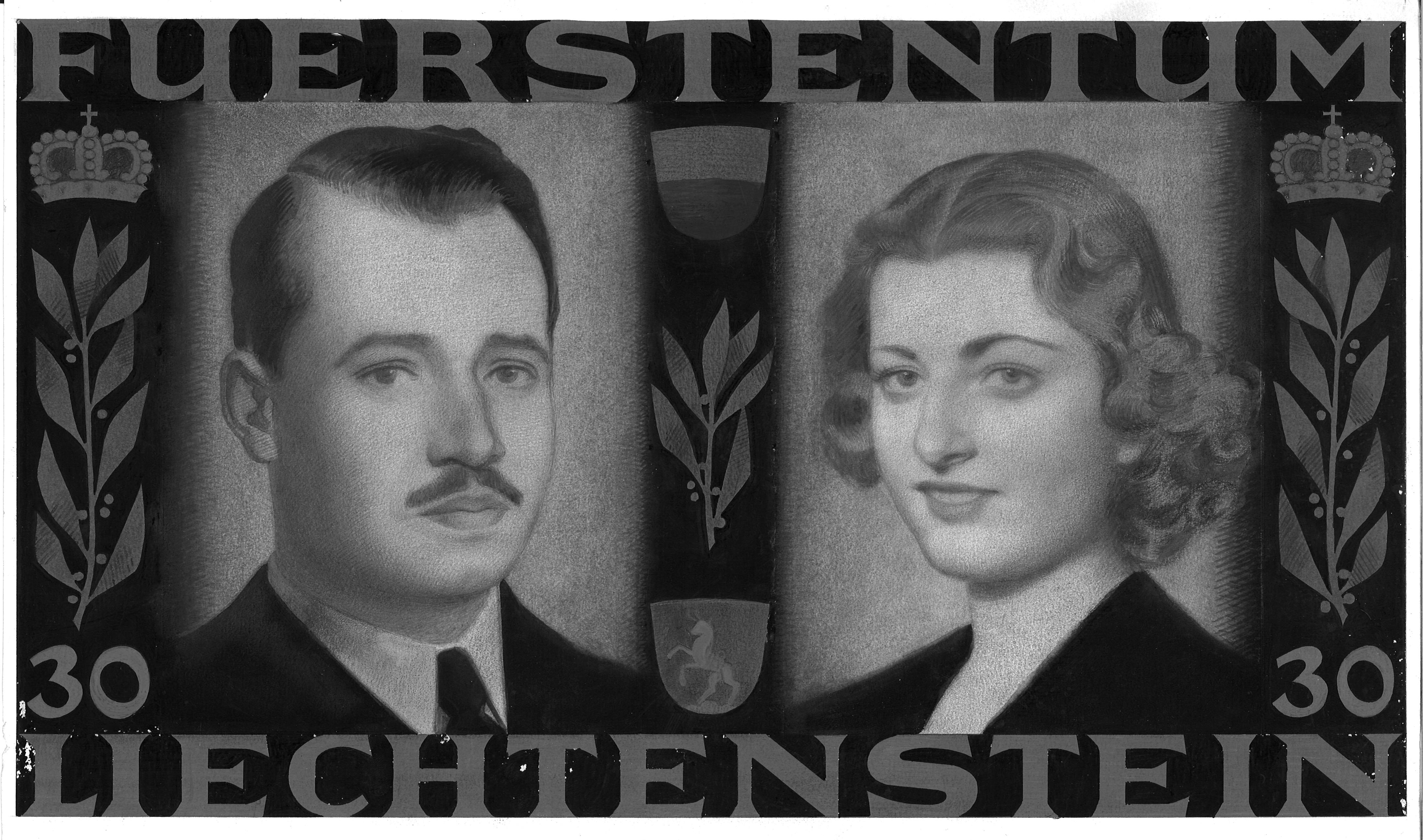 Johannes Troyer «Fürstenpaar» aus der Serie «Hochzeit von Fürst Franz Josef II. und Gräfin Gina von Wilczek».