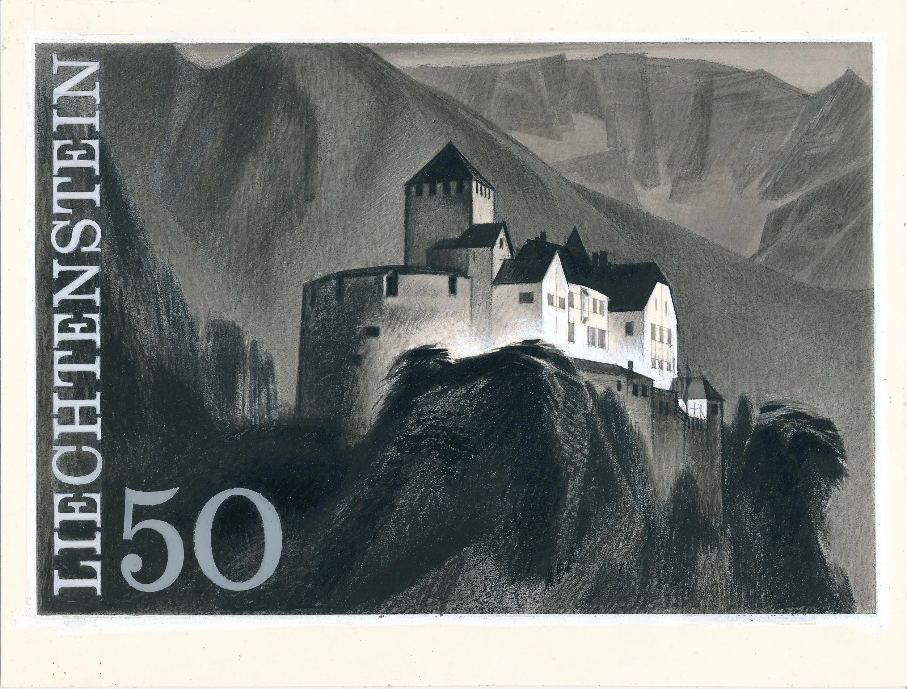 «Schloss Vaduz». Landschaften (I), 1959.
