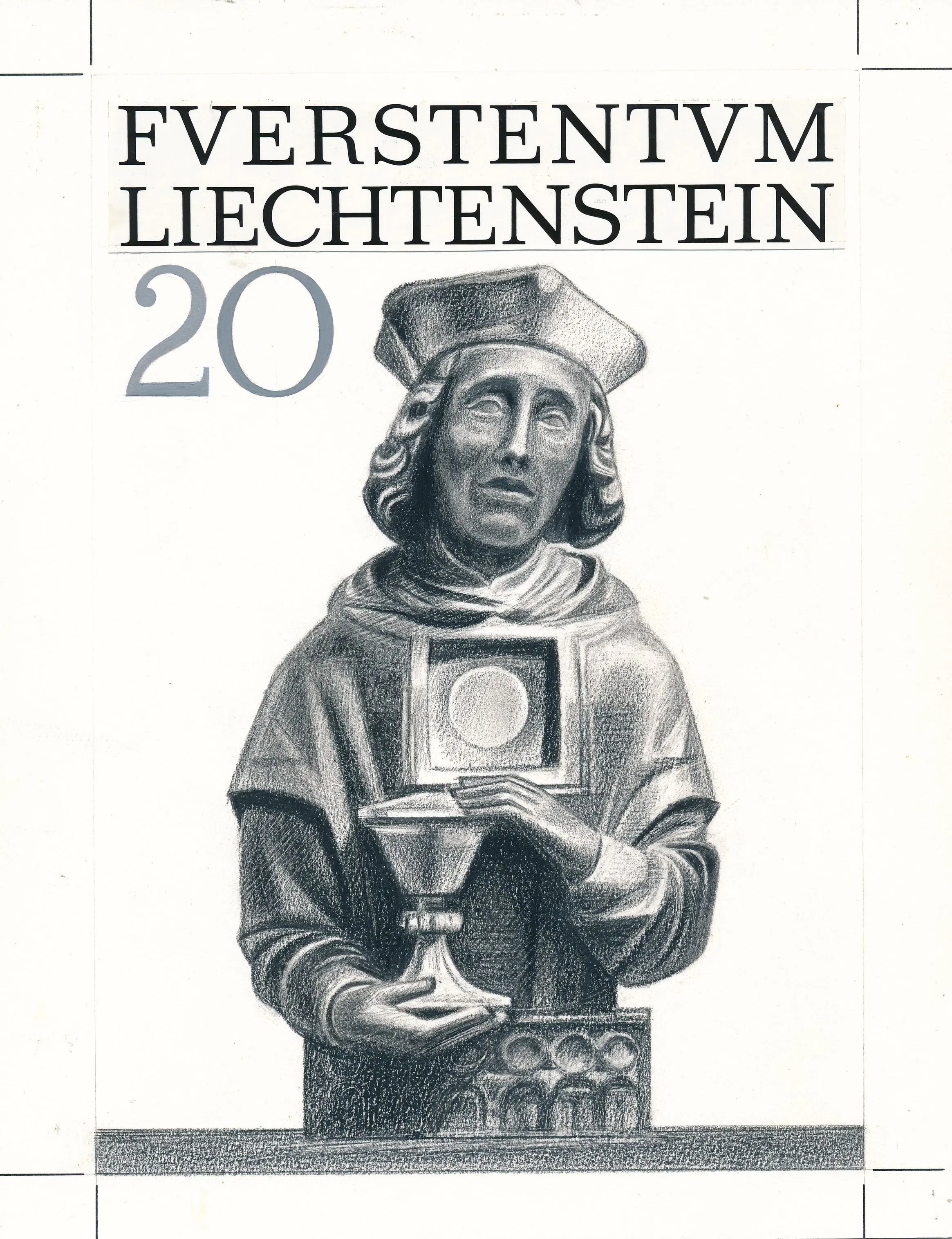 «St. Florin - Kirchenpatron». Restaurierung der Pfarrkirche Vaduz, 1966.