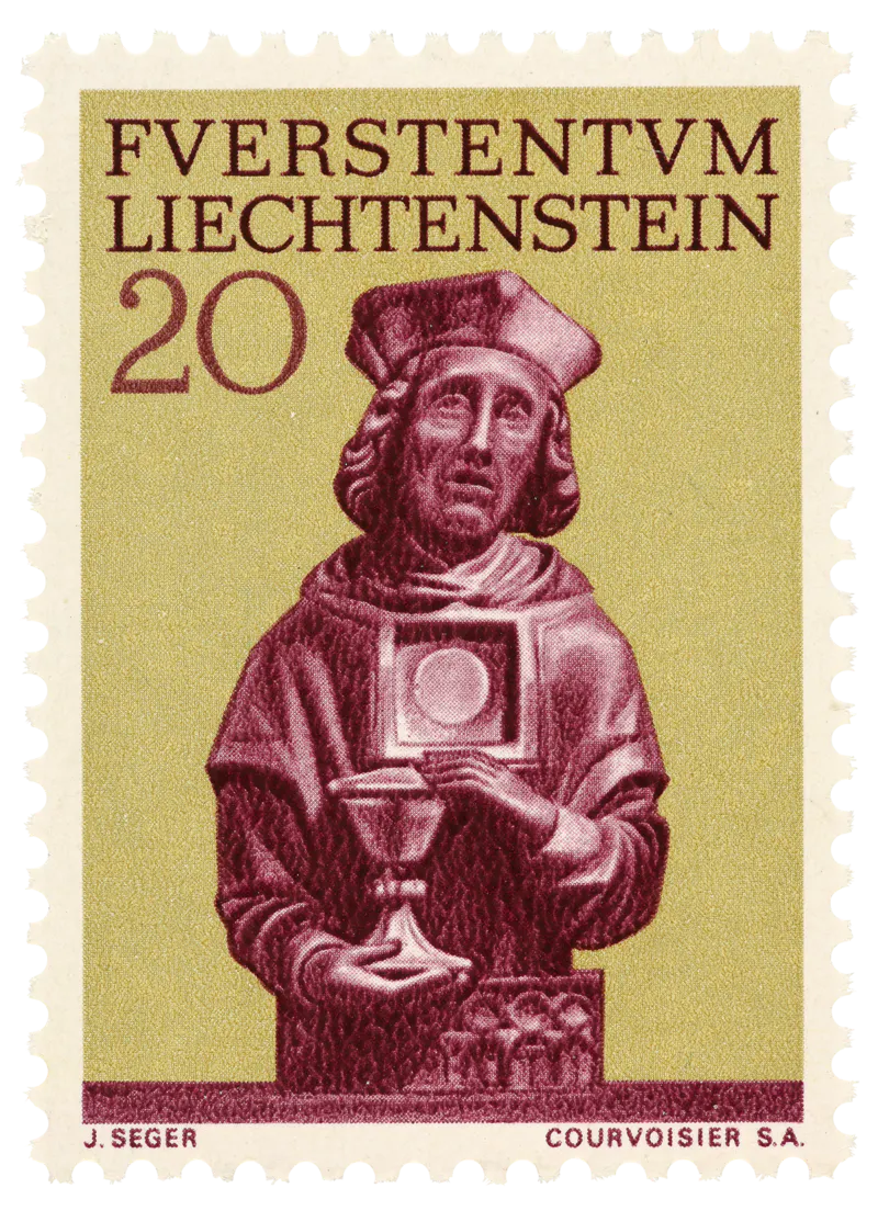 «St. Florin - Kirchenpatron». Restaurierung der Pfarrkirche Vaduz, 1966.