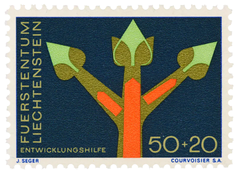 «Knospenzweig, Symbol des Wachstums». Entwicklungshilfe, 1967.