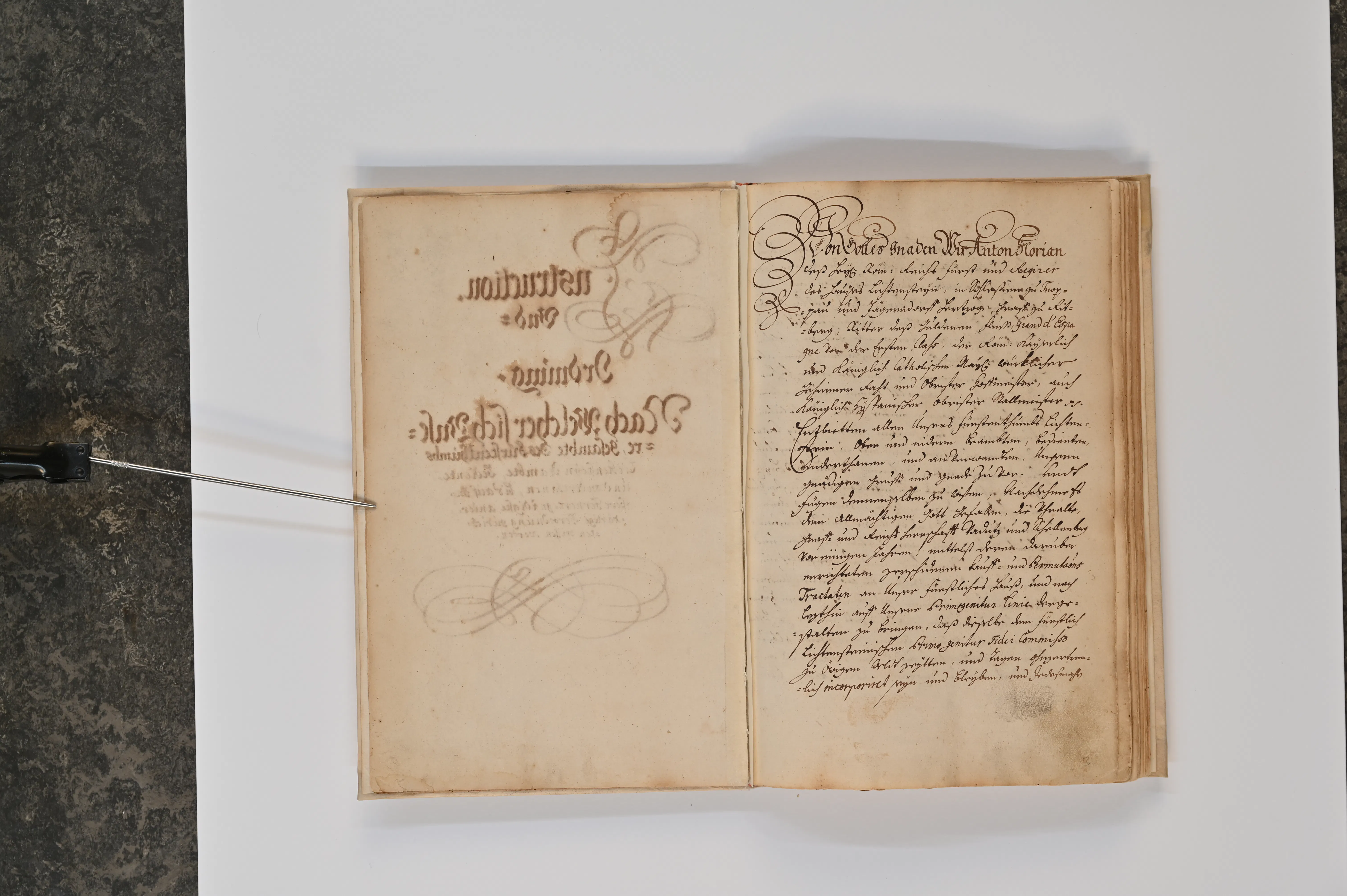 Dienstinstruktion 1719 Anfang