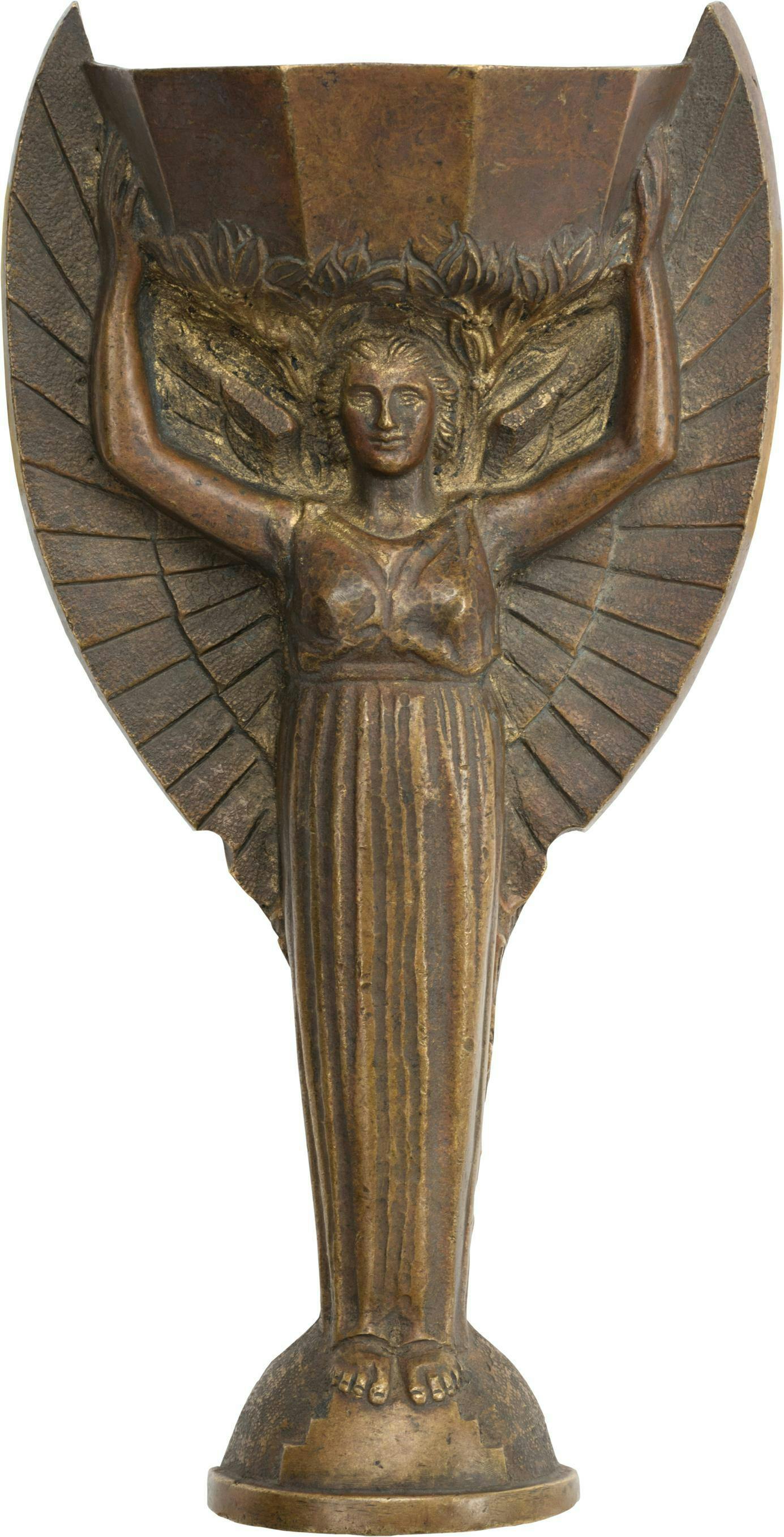 Cast plaque of the Jules Rimet trophy given to the Uruguayan players after winning the 1950 FIFA World Cup Brazil © FIFA Museum, Zürich