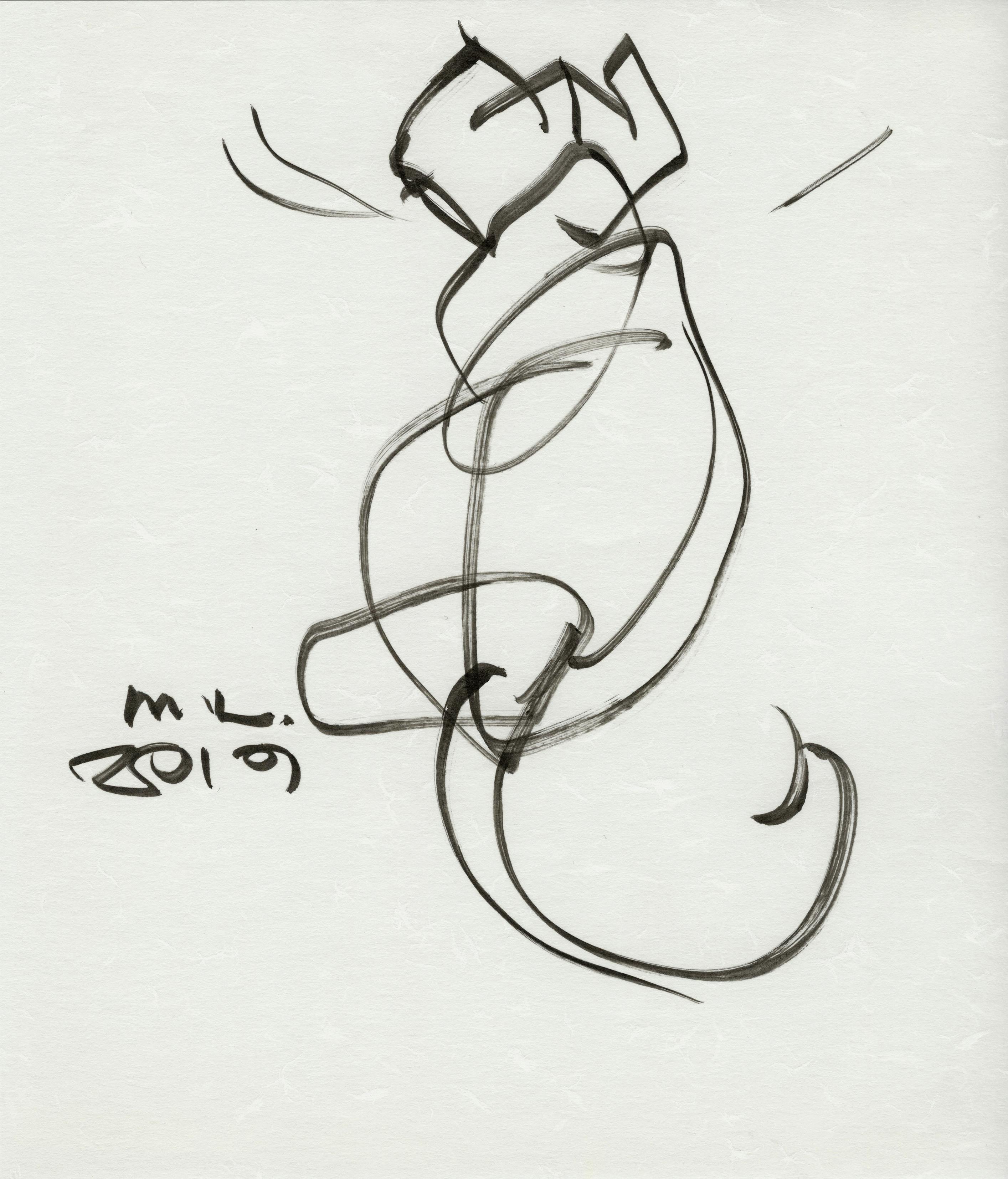 Zeichnung des chinesischen Künstlers Han Meilin, 2019.