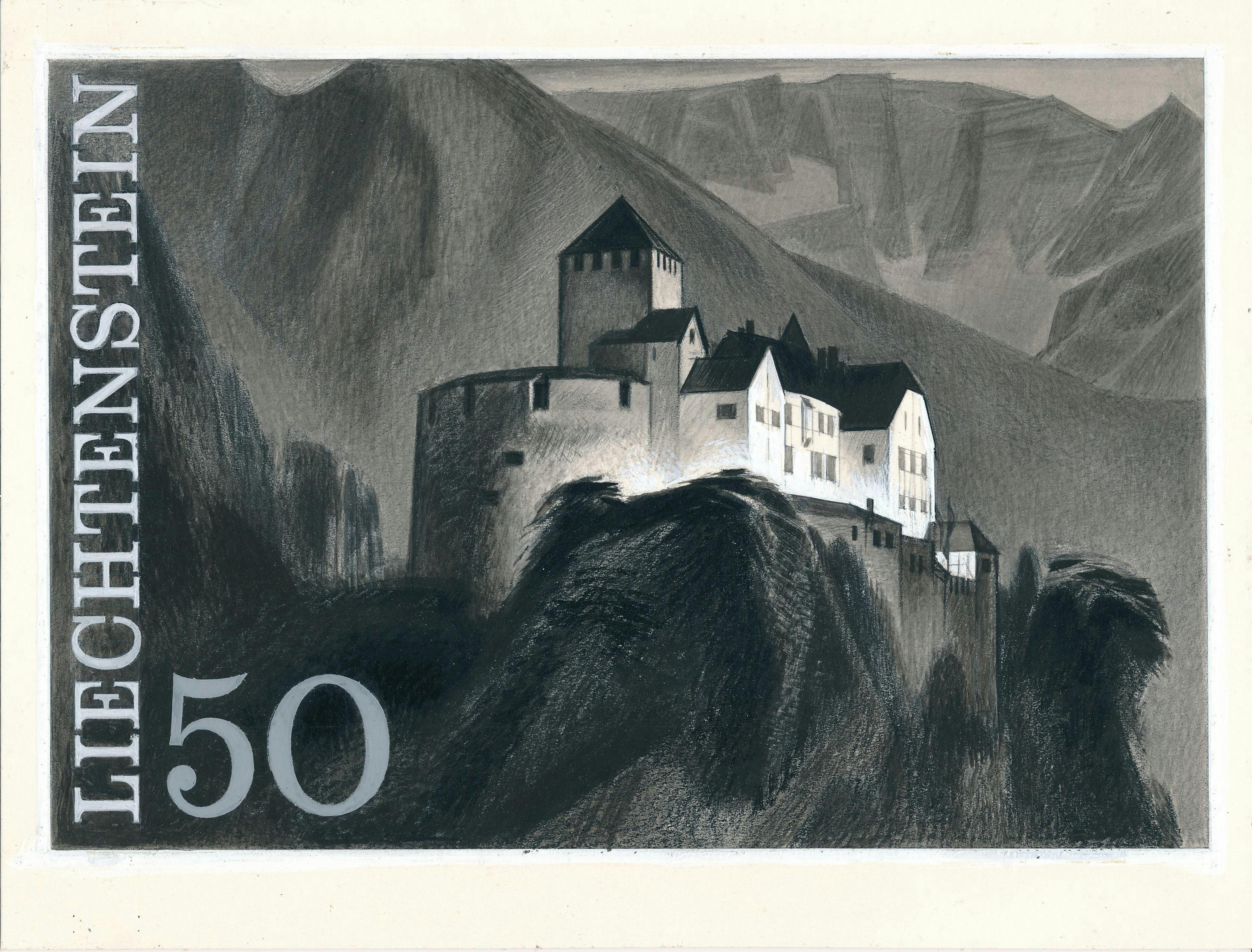 «Schloss Vaduz». Landschaften (I), 1959.