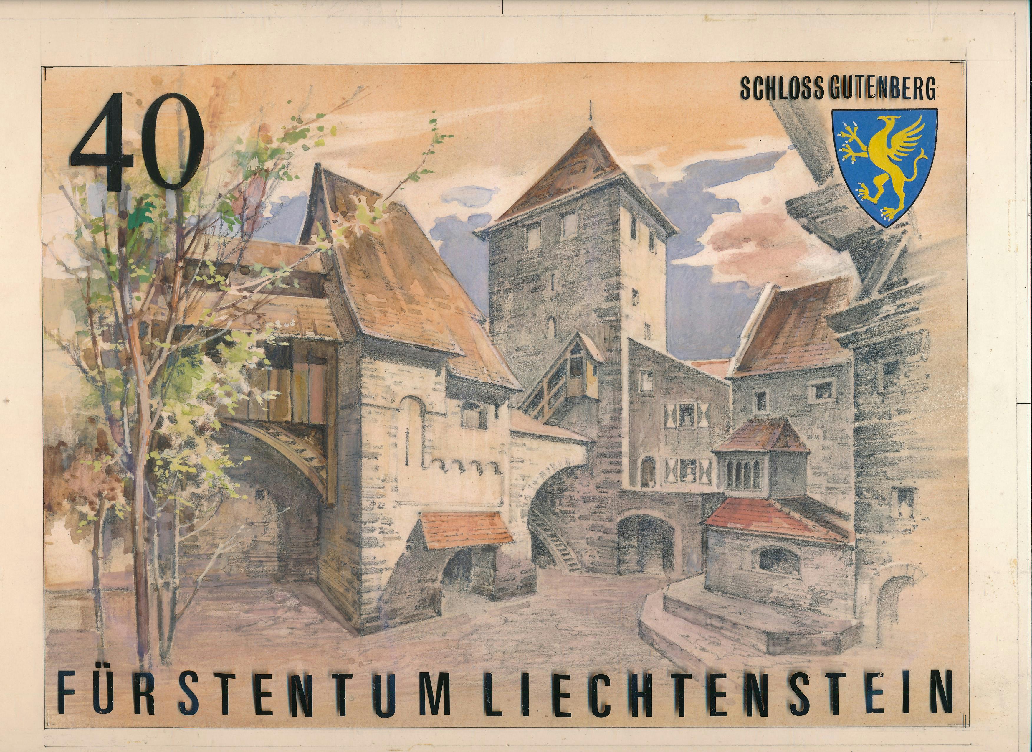 «Burghof» aus der Serie «Burg Gutenberg».