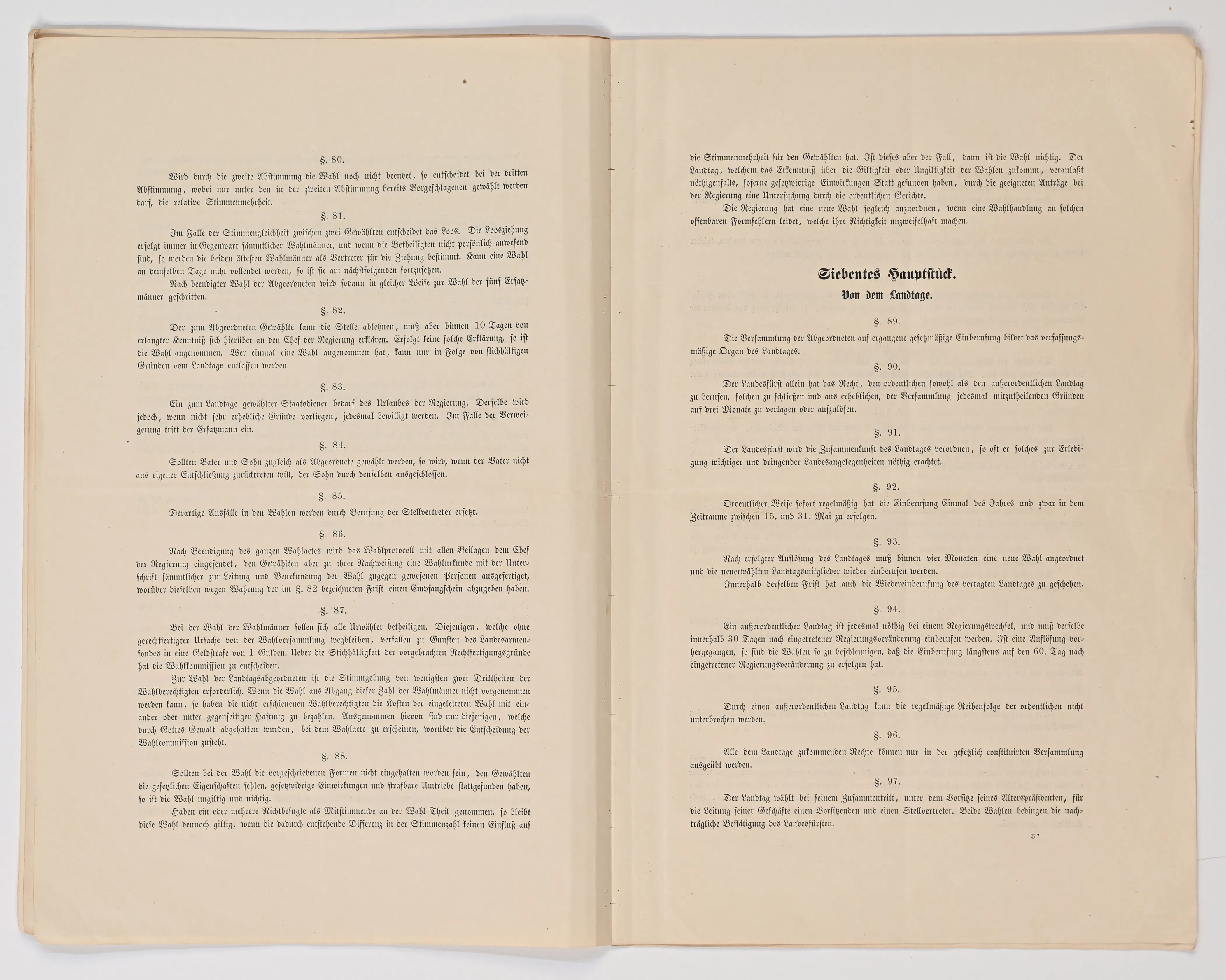 Konstitutionelle Verfassung 1862 § 80 bis § 97