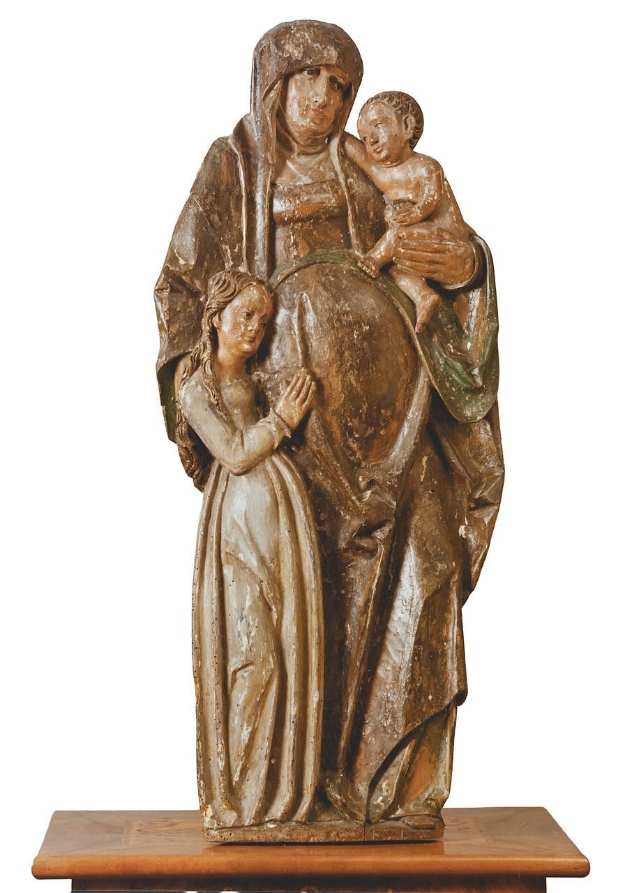 Heilige Anna selbdritt, um 1480.