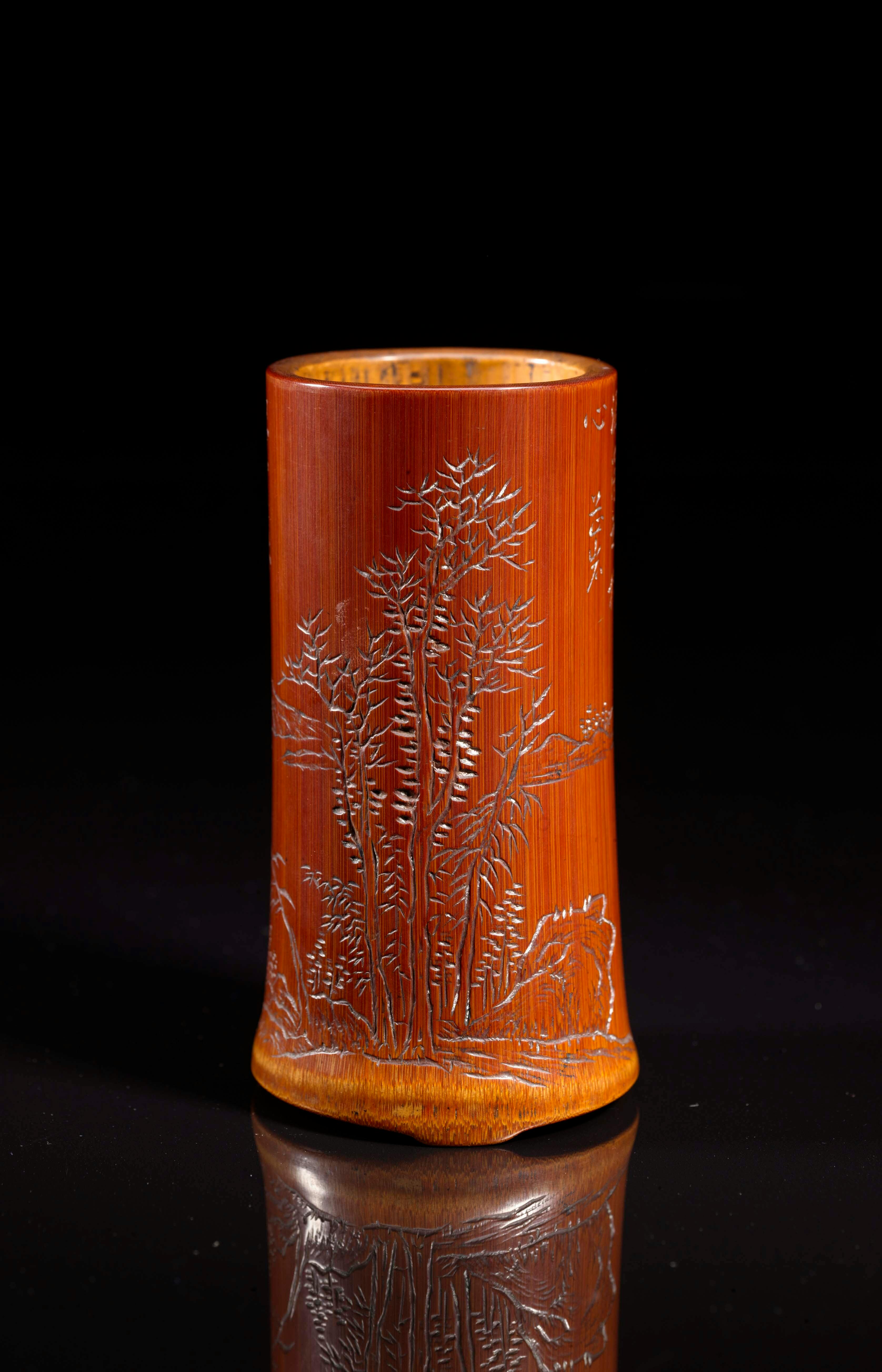 Pinselbecher mit einer Landschaft nach Ni Zan © Shanghai Museum