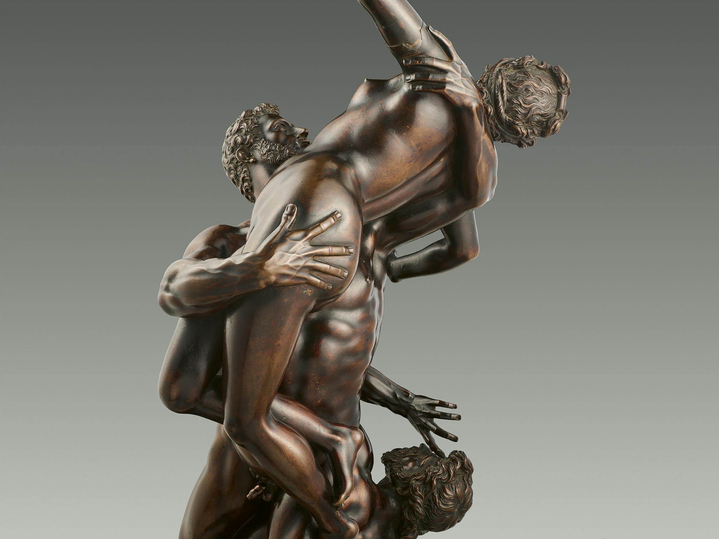 Antonio Susini (1558–1624), zugeschrieben, nach Giambologna (1529–1608)  Raub einer Sabinerin (dreifigurige Raptusgruppe), um 1600 (Modell 1582)