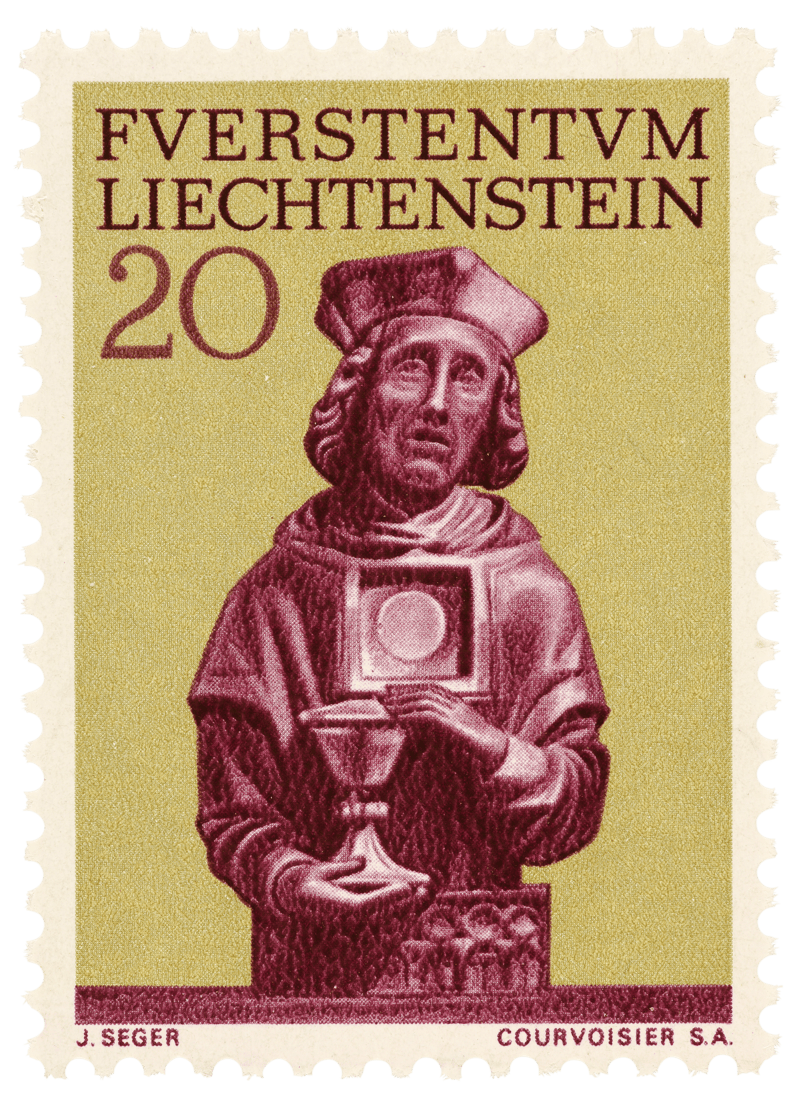 «St. Florin - Kirchenpatron». Restaurierung der Pfarrkirche Vaduz, 1966.