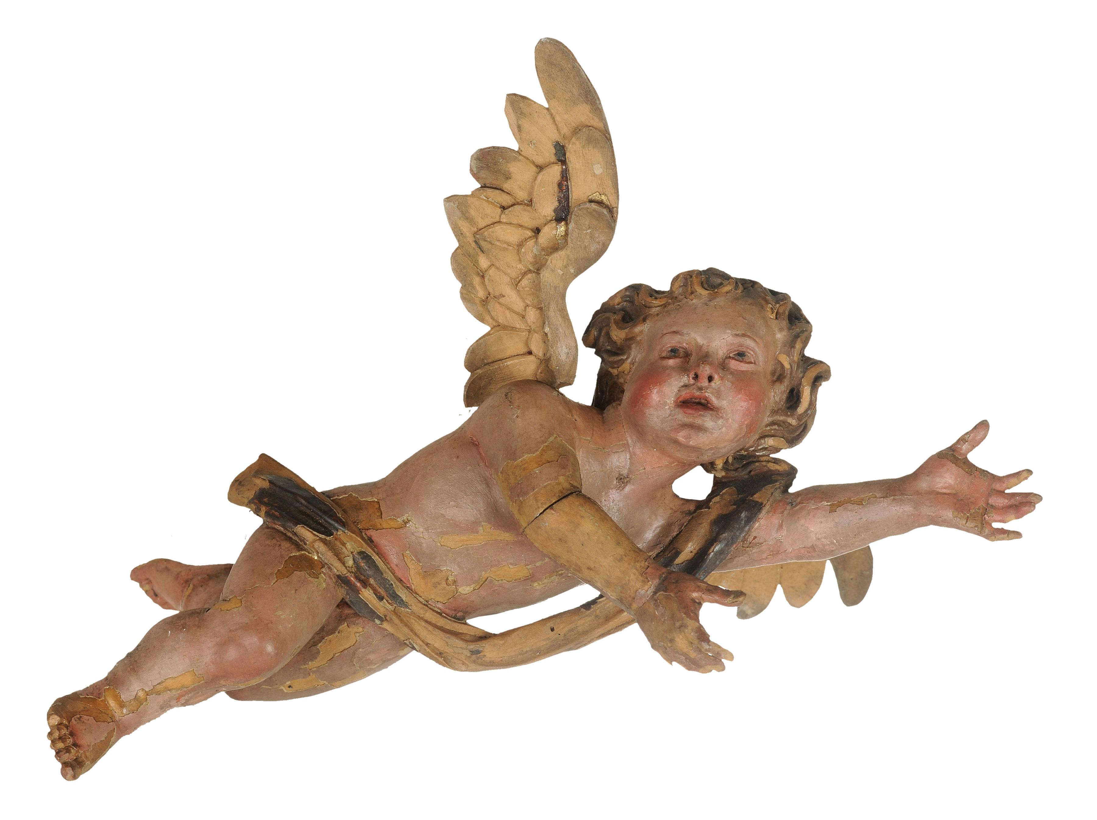 Von Ignaz Joseph Bin geschaffener Putto. Aus der alten Kapelle St. Sebastian und Rochus in Nendeln. 