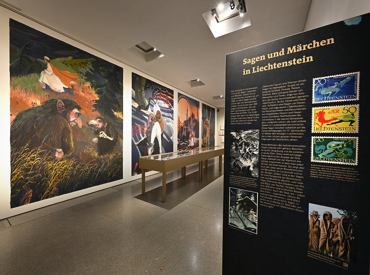 Einblick in die Ausstellung Märchen, Sagen und Symbole 3, Liechtensteinisches LandesMuseum, Beham Sven