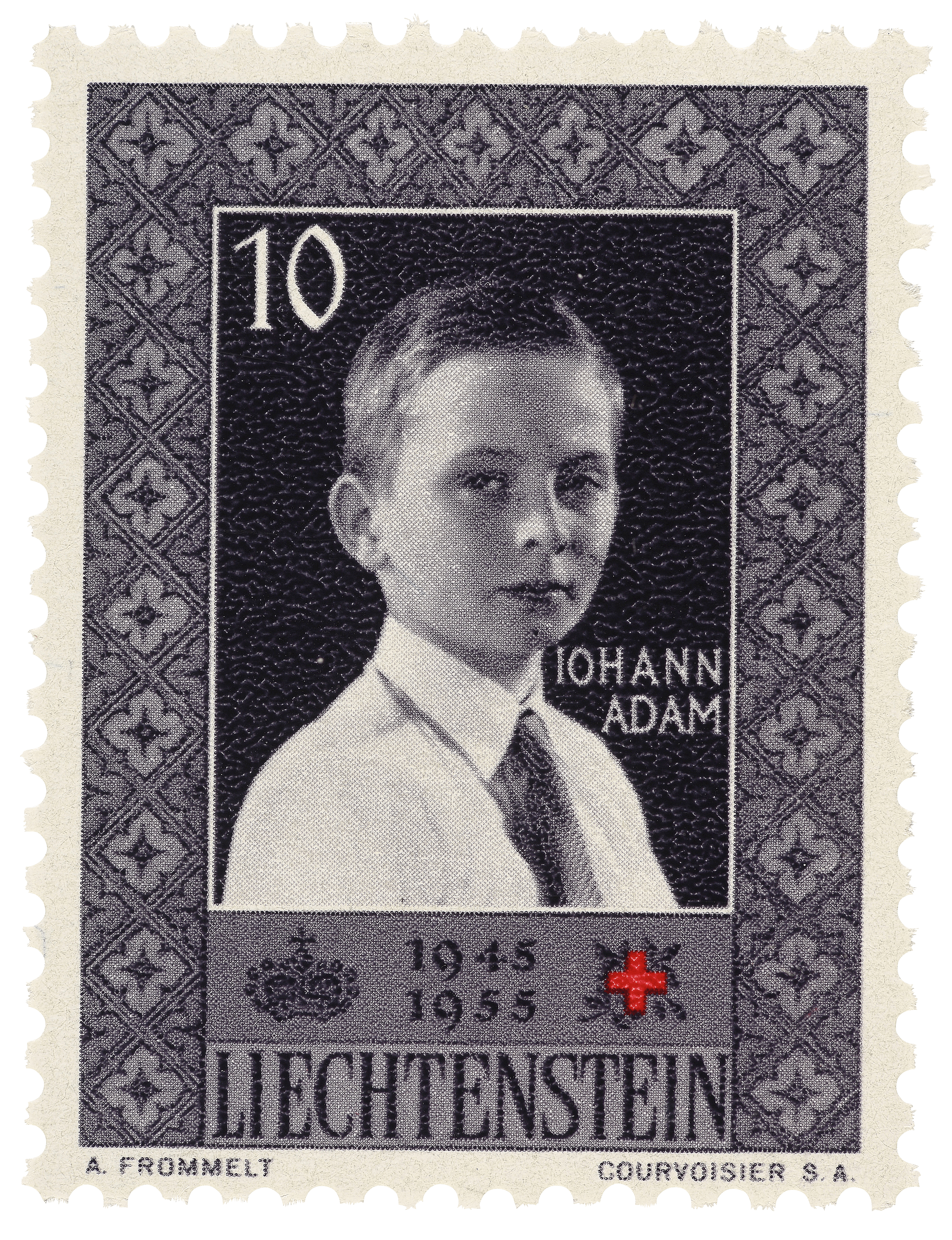 «Erbprinz Hans-Adam (*1945)». 10 Jahre Liechtensteinisches Rotes Kreuz. Anton Frommelt 1955.