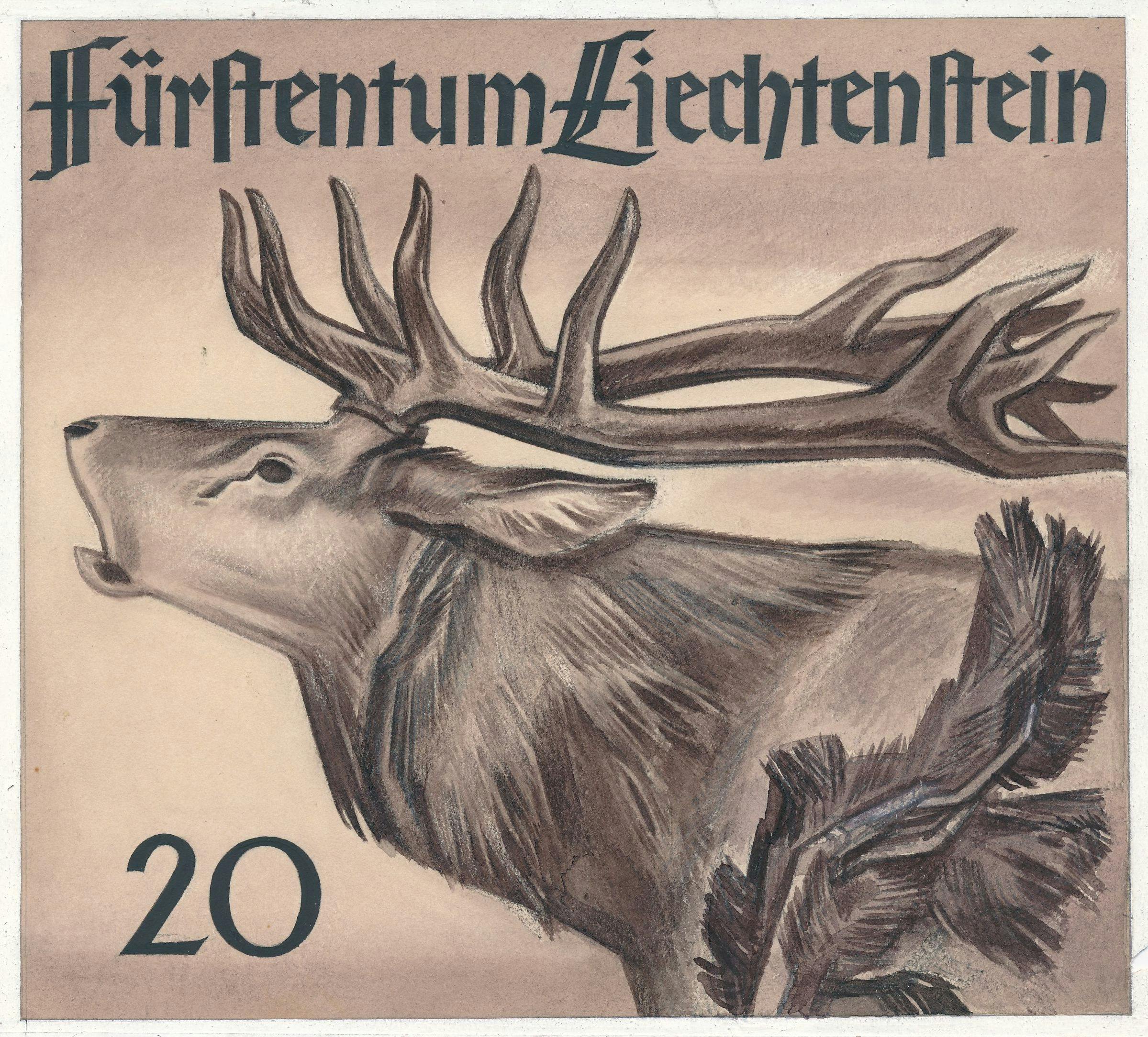 “Red deer”. Hunting (I), 1946