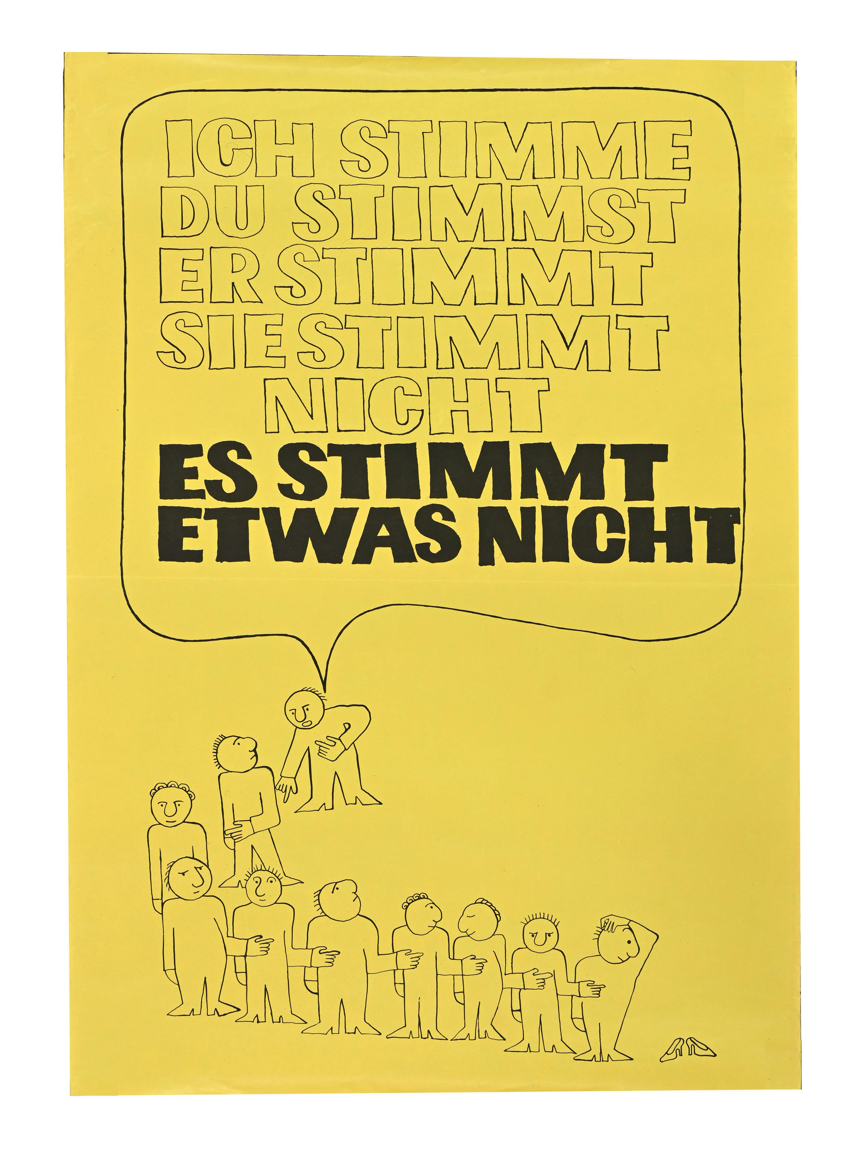 Plakat des «Komitees für das Frauenstimmrecht». Das Plakat soll die Stimmbürger von der Wichtigkeit des Frauenstimmrechts überzeugen.