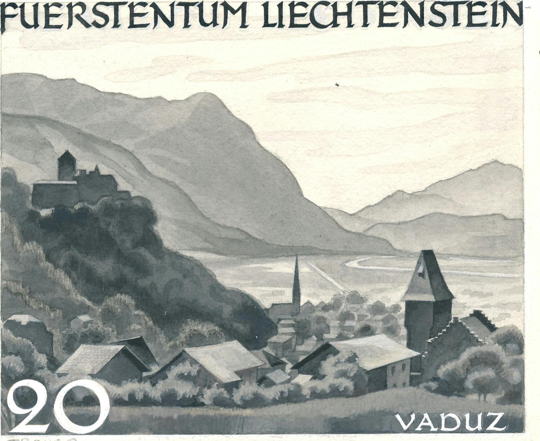 Johannes Troyer «Vaduz» aus der Serie «Gemeinden und Landschaften».