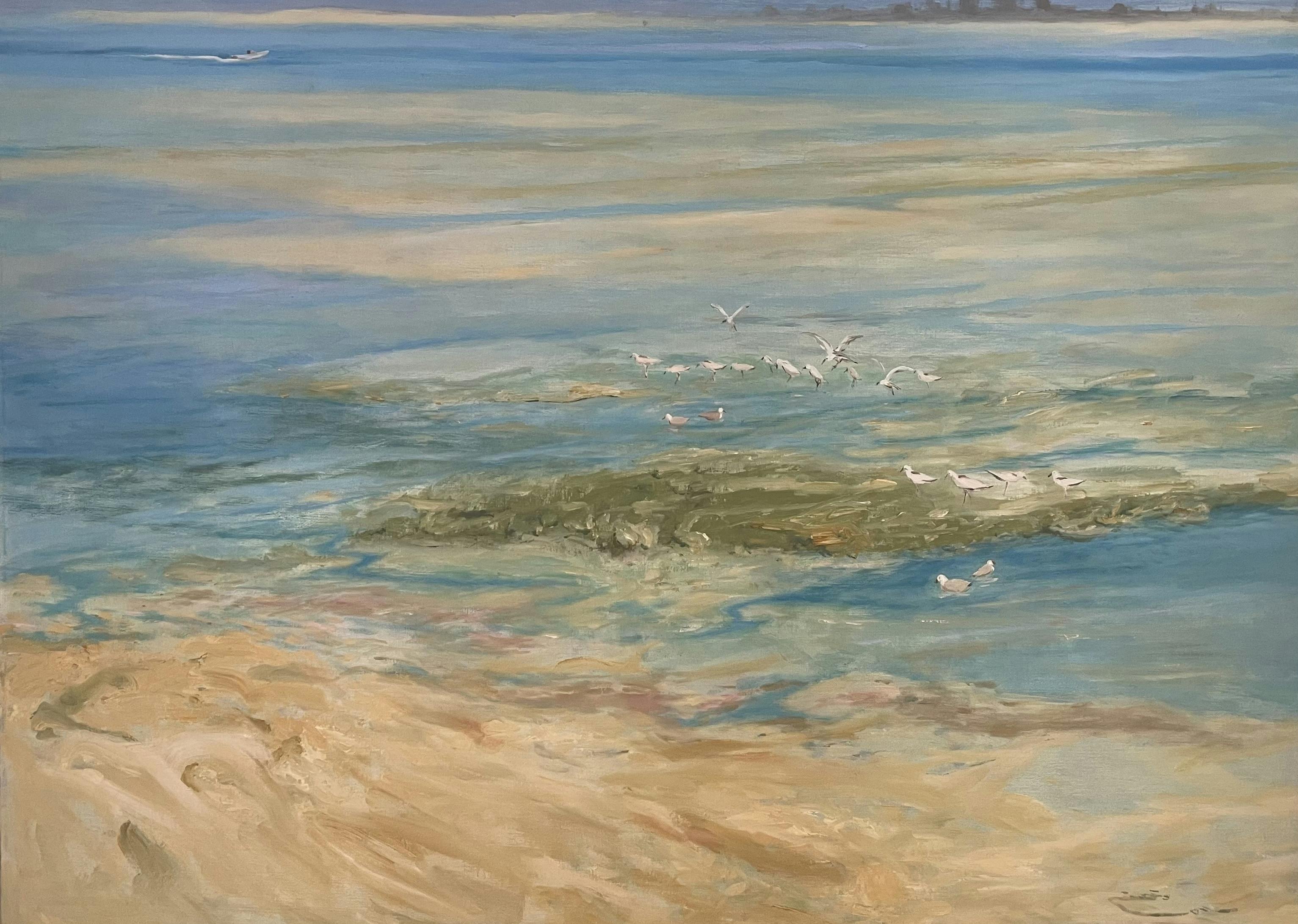Sea by Sitra, 2008-2011, Oil on canvas, 82 x 96 cm