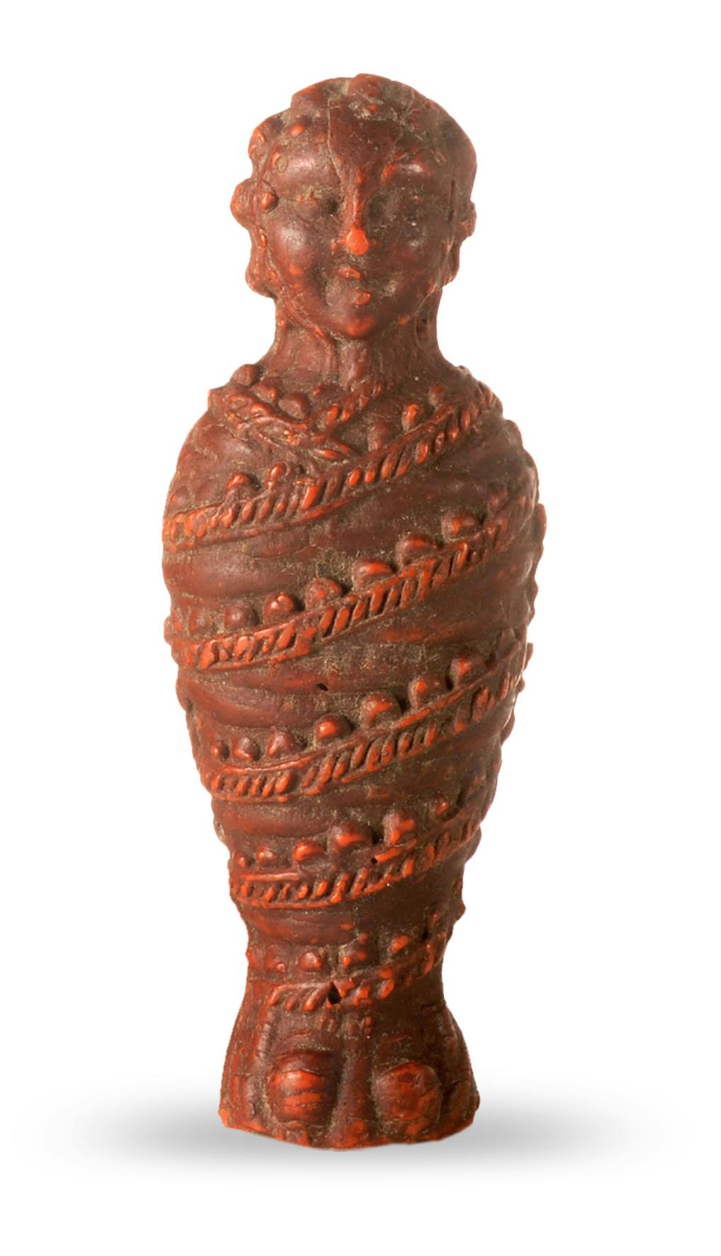 Fatschenkind aus Wachs, Votivgabe, 11.5 cm, Herkunft unbekannt, keine Angaben zur Datierung