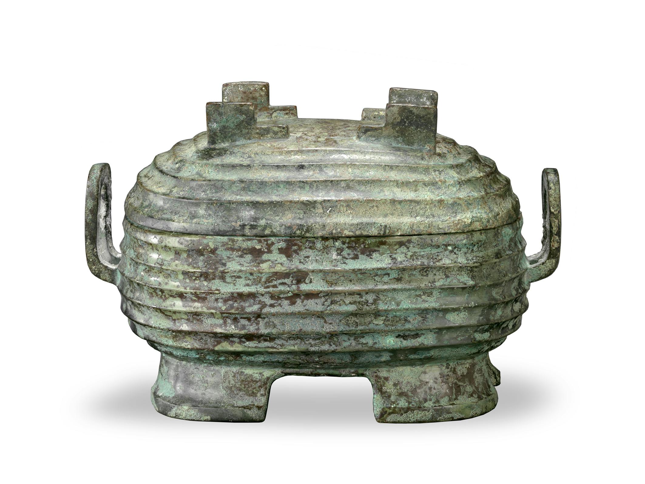 Xu (Speisenbehälter) mit Kachelmuster Westliche Zhou-Dynastie (1046–771 v. u. Z.) 