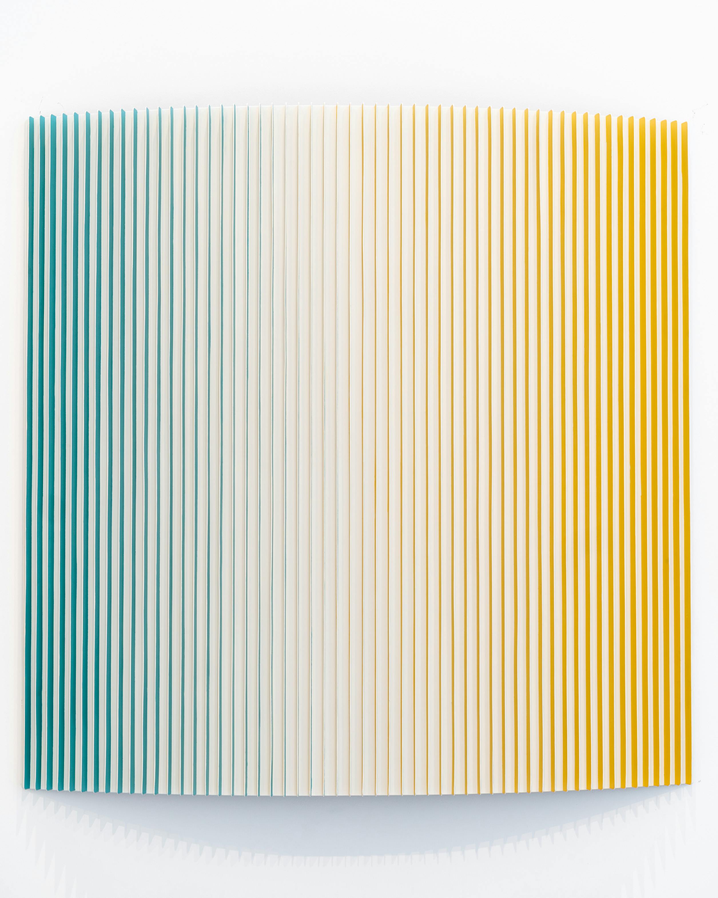 Spectrum II, 150 x 150 cm, Email auf Aluminium, 2021