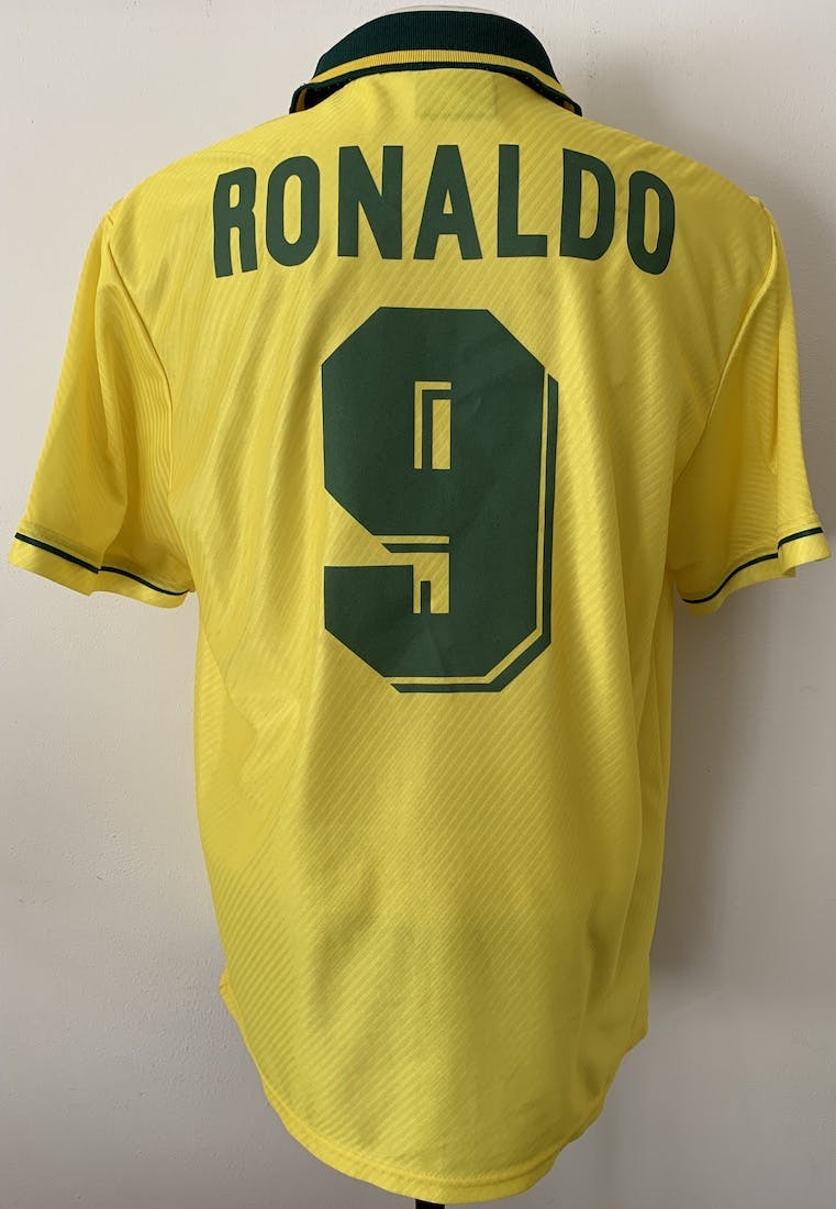 National Team Jersey Brazil worn by Ronaldo, 1995 - 1996, H. 73 x 48,5 cm