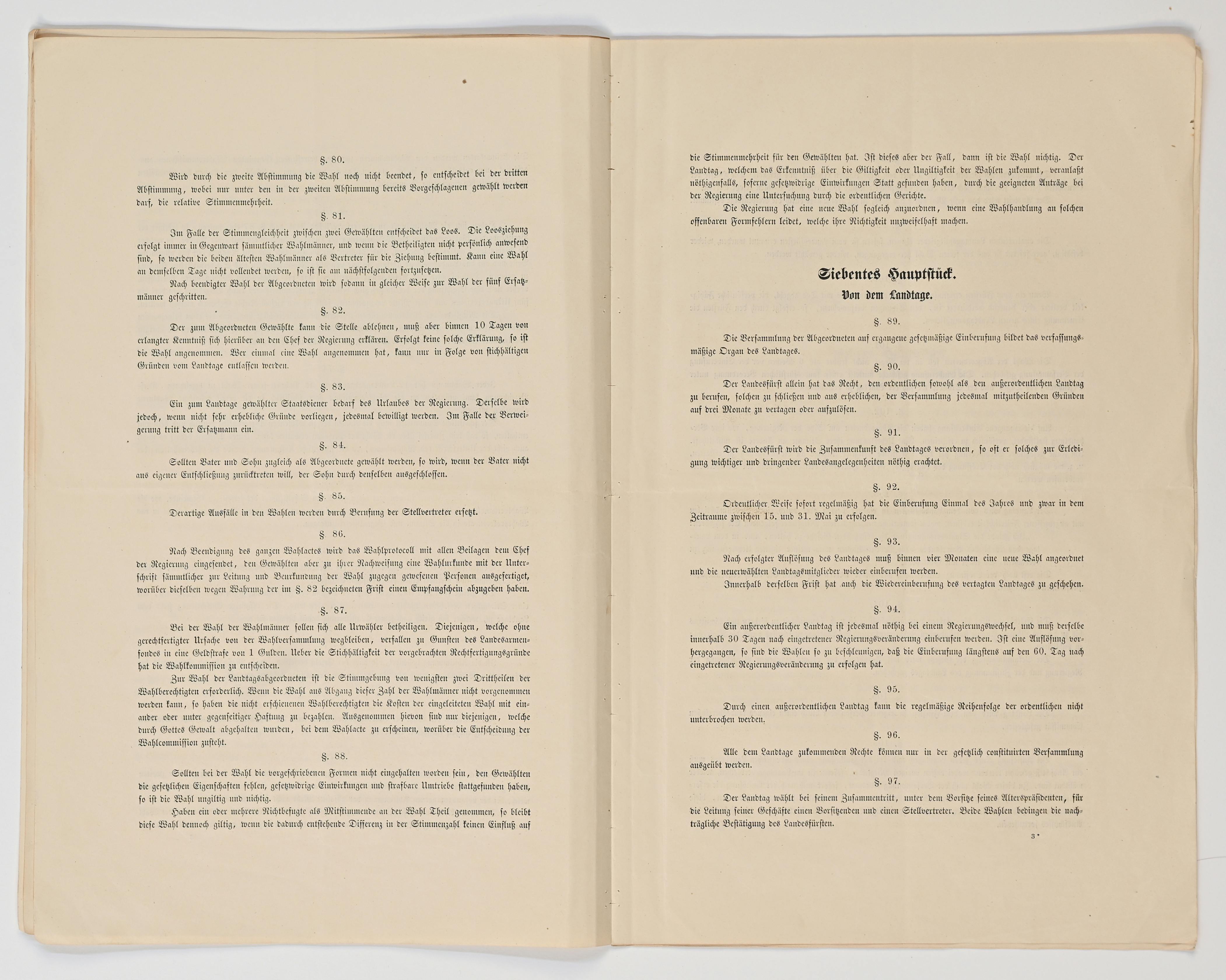 Konstitutionelle Verfassung 1862 § 80 bis § 97