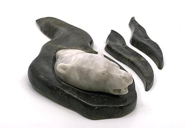 Eisbär in einer Öllache / Polar Bear in an Oil Spill / Ours polaire dans une marée noire 1